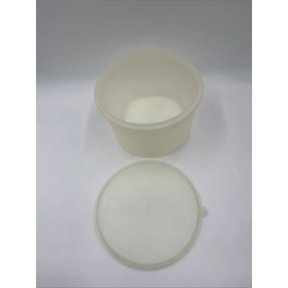 Vintage Tupperware Round Storage Container 267-3 & Lid 230-4 Clear
